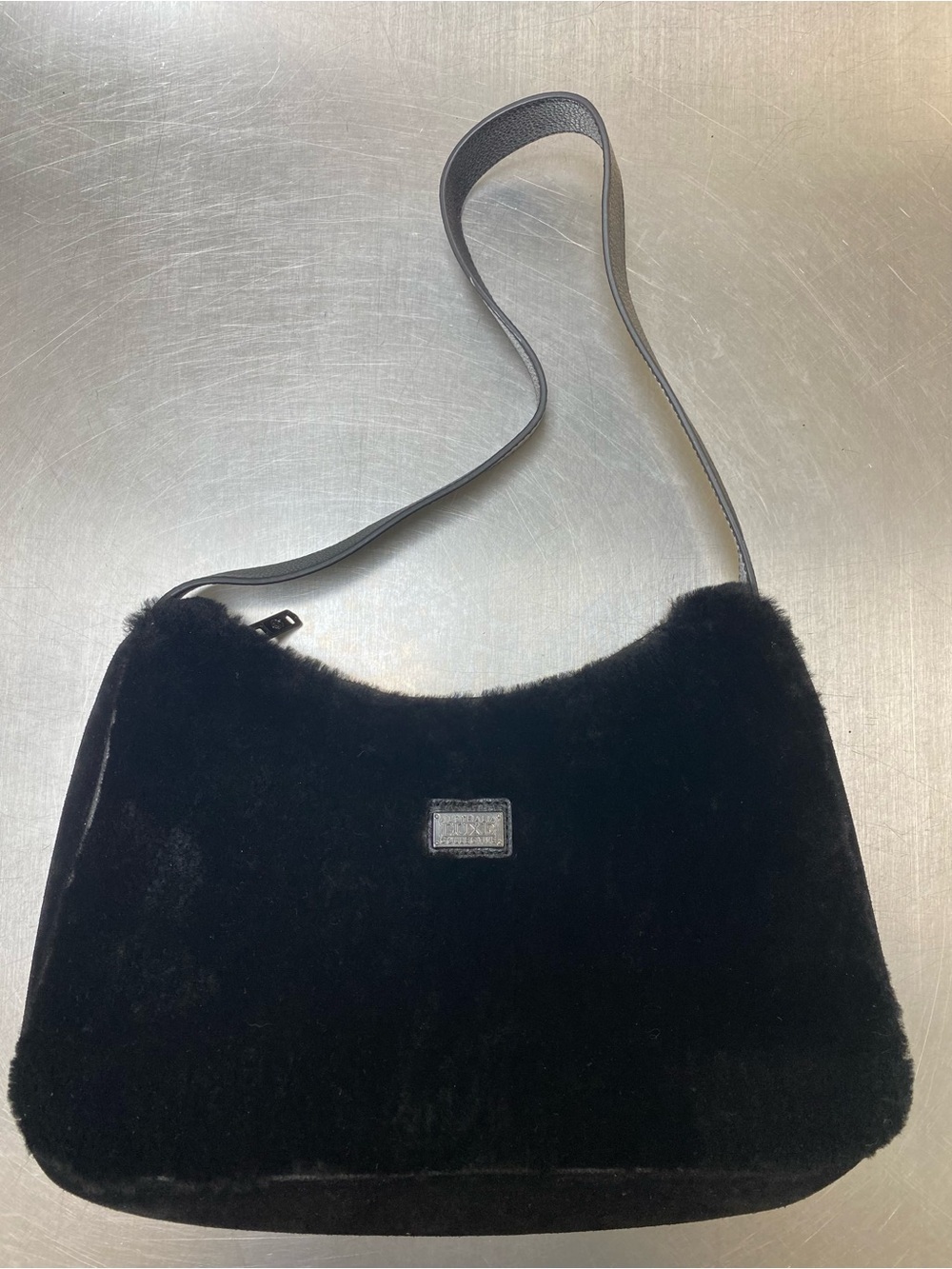 Black Faux Fur Shoulder Bag - Australia Luxe Collective-Babylon